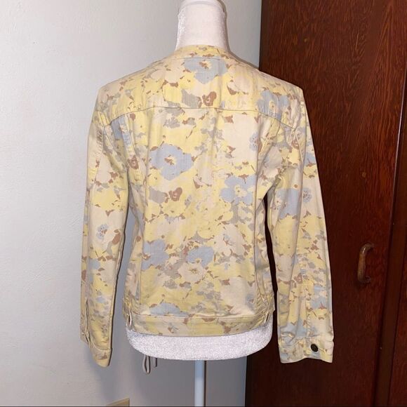 Vintage Yellow Floral Denim Jacket - Picture 4 of 6